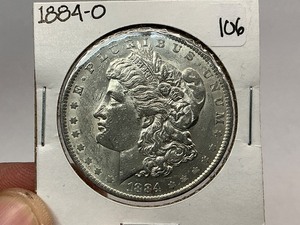 lot 106 image: 1884-O Morgan Silver Dollar