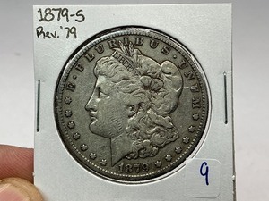 lot 9 image: 1879-S Rev 79 Morgan Silver Dollar