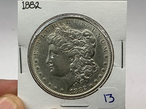 lot 13 image: 1882 Morgan Silver Dollar