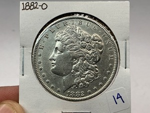 lot 14 image: 1882-O Morgan Silver Dollar