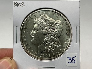 lot 35 image: 1902 Morgan Silver Dollar
