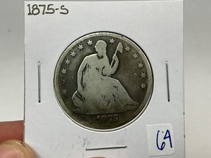 lot 64 image: 1875-S Seated Half Dollar