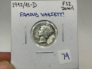 lot 74 image: 194241-D Mercury Dime