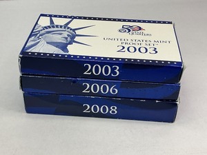 lot 91 image: 3x Proof Sets from 2003-2008