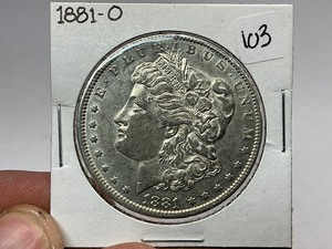 lot 103 image: 1881-O Morgan Silver Dollar