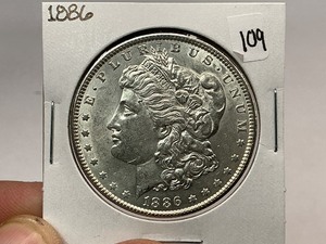 lot 109 image: 1886 Morgan Silver Dollar