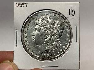lot 110 image: 1887 Morgan Silver Dollar