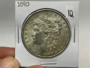 lot 112 image: 1890 Morgan Silver Dollar