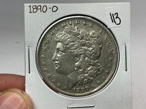 lot 113 image: 1890-O Morgan Silver Dollar