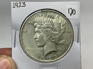 lot 120 image: 1923 Peace Silver Dollar