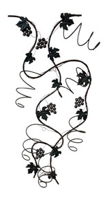 lot 45A image: Decorative Metal Wall Mount Wine Rack