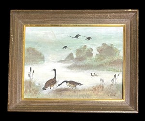 lot 58 image: Original Oil on Board Painting by M. Croad