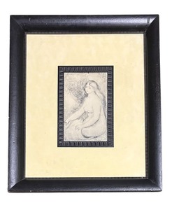 lot 63 image: Baigneuse Drypoint Etching Print by Pierre-Auguste Renoir