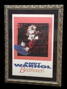 lot 8 image: Framed Andy Warhol Beethoven Exhibition Poster