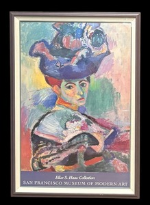 lot 72A image: Woman with a Red Hat Print by Henri Matisse Exhibition Print for the S. Haas Collection San Fransisco Museum of Modern Art
