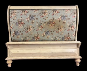 lot 20 image: Harden Queen-Size Headboard with Floral Upholstery