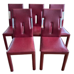 lot 2 image: Set of 5 Contemporary Dining Chairs