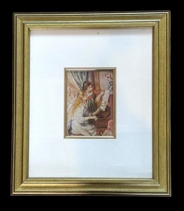 lot 89 image: Two Girls at the Piano Framed Print by Pierre-Auguste Renoir
