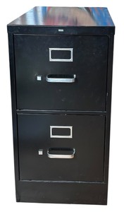 lot 100 image: Hon Metal Two Drawer File Cabinet