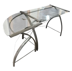 lot 138 image: Metal Glass Top Desk