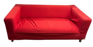 lot 140 image: Red Sofa  Couch