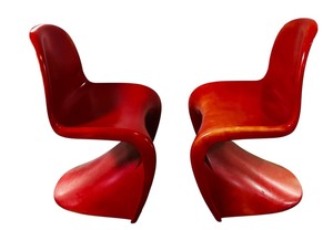 lot 116 image: Set of Mid-Century Panton Side Chairs by Verner Panton for Vitra Herman Miller