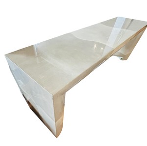 lot 46 image: Vintage Long Chic Lacquered Console Table Karl Springer Style