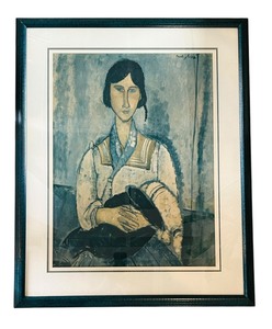 lot 37 image: Gypsy Woman With Baby 1919 by Amedeo Modigliani Framed Print