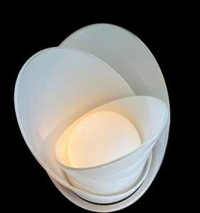 lot 16 image: Vintage Carlo Nason for Mazzega Mid Century Modern Modular White Table Lamp, 1960s
