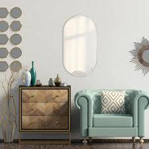 lot 15 image: Glacier Bay 18 in. W x 30 in. H Oval Shape Aluminum Framed Wall Bathroom Vanity Mirror in Silver (Screws Not Included) Customer Returns See Pictures