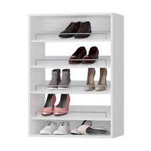 lot 12 image: HOMEIBRO 25.5 in. W White Modular Adjustable, Stacking, Shoe Shelf, Closet Organizer Unit, Wood Closet System with 4 Shelves  Customer Returns See Pictures