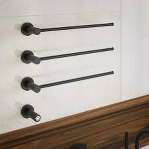 lot 18 image: Swiss Madison Claire 3-Bar Electric Towel Warmer in Matte Black  Customer Returns See Pictures