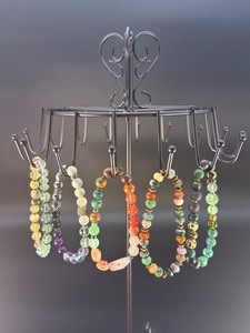 lot 36 image: 5 Stunning Natural Gemstone &amp Crystal Beaded &nbspBracelets.