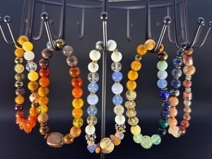 lot 41 image: 5 Stunning Natural Gemstone &amp Crystal Beaded &nbspBracelets.