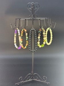 lot 54 image: 5 Stunning Natural Gemstone &amp Crystal Beaded &nbspBracelets.