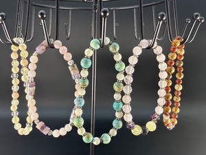lot 65 image: 5 Stunning Natural Gemstone &amp Crystal Beaded &nbspBracelets.