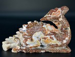 This Red Jasper dragon is a carved symbol of strength, courage, and grounding. 1lb 10.1 oz. / 0.741kg.