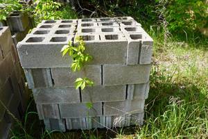 lot 39 image: 1 Pallet of 50 Construction Cinder Blocks