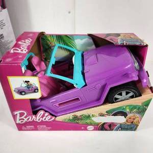 New Barbie Purple/Blue Jeep Some Damage To Box