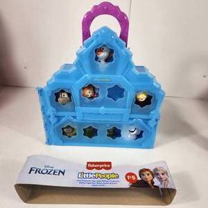 lot 43 image: New Open Box Fisher-Price Little People Carry Along Castle Case Eight Little People 1.5-5 Inches