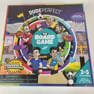 lot 53 image: New DudePerfect The Board Game 2-5 Players Ages 4 Featuring Wheel Of Consequences Collect Battle And Spin The Wheel