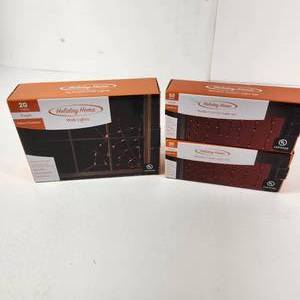 lot 85 image: Lot Of Three Halloween Lights New Web Lights And Window Curtain Light Sets 2