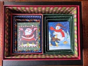 lot 45 image: Set of Nesting Holiday-Themed BoxesTrays