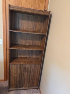 lot 65 image: Bookshelf with Storage Cabinet