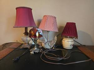 lot 86 image: Collection of Table Lamps with Unique Designs
