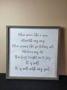 lot 142 image: P. Graham Dunn Wooden Framed Wall Art with Inspirational Quote