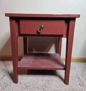 lot 170 image: Wooden Nightstand with Single Drawer