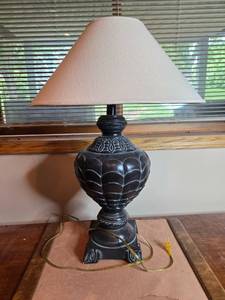 lot 177 image: Elegant Black Decorative Table Lamp with Shade