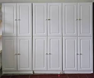 lot 284 image: Set of Modular White Storage Cabinets