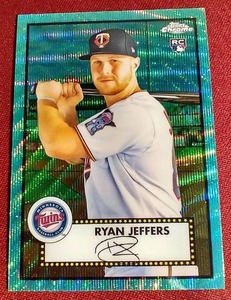 lot 8 image: 2021 Topps Chrome Ryan Jeffers Aqua Wave Refractor Rookie Card